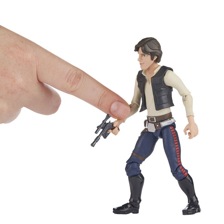 Star Wars Galaxy of Adventures - Figurine articulée Han Solo avec fonction de dégainement
