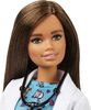 Barbie Vet Brunette Doll, with Lab Coat, Gown and Patient Kitten