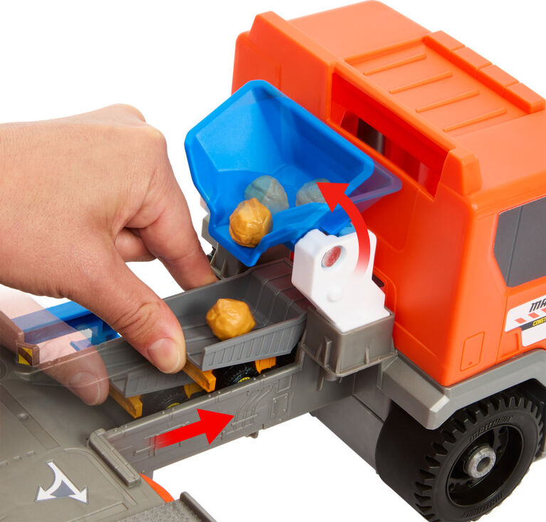Matchbox-Action Drivers-Excavatrice transformable-Camion de chantier