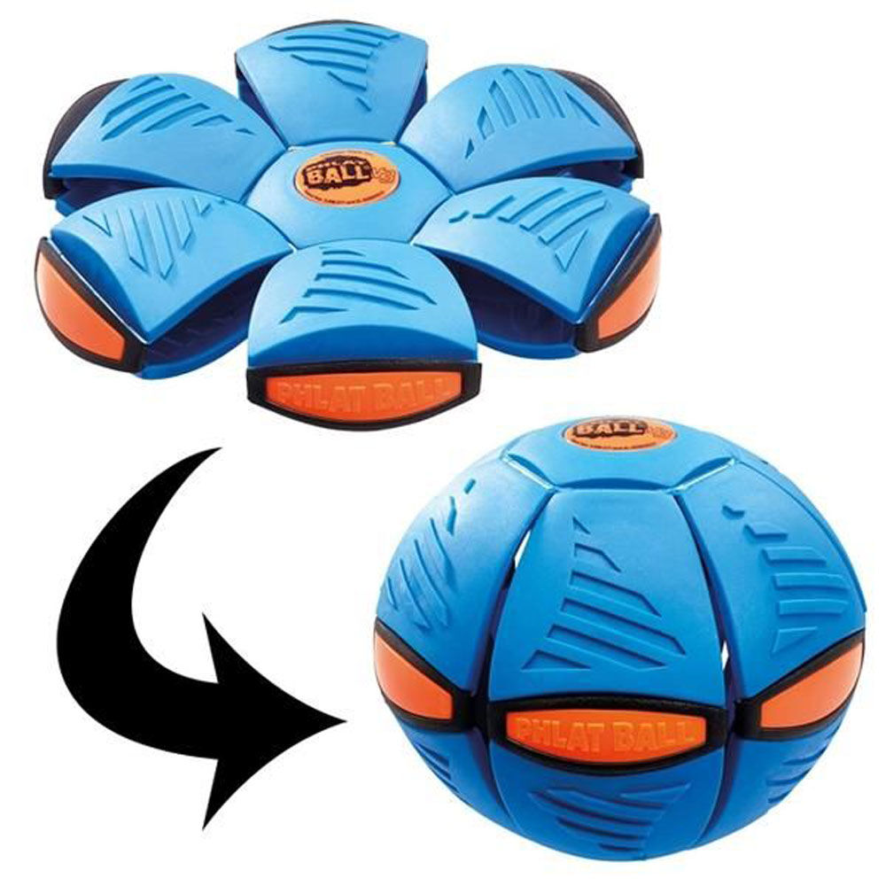 Phlat Ball v3 BLUE Sports Outdoor Game Toy Flying Flat Throw Catch Disc Frisbee 
