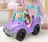 Fisher-Price Little People Barbie Beach Cruiser Toy Car with Sounds and 2 Figures - French Edition - Sounds Only Version