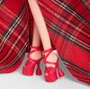 ​Barbie Signature Doll, 2024 Holiday Barbie Blonde Fashion Doll Wearing Gown with Plaid Skirt, Seasonal Collector Gift in Displayable Packaging