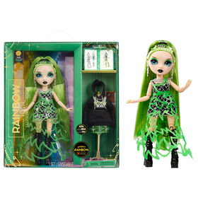 Rainbow High Fantastic Fashion Jade Hunter - Poupée-mannequin verte de 11 po (28 cm) et jouet