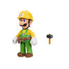 Figurine Super Mario 4 pouces - Luigi Bricoleur avec Marteau 