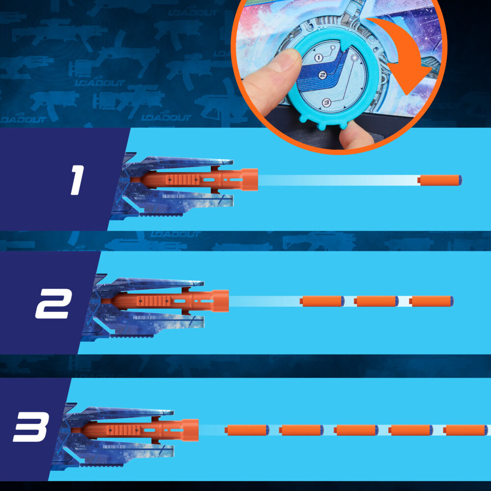 Nerf Loadout Galactic Commander Blaster and 48 N1 Darts