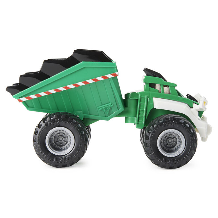 Monster Jam, Official Axel Dirt Squad Dump Truck Monster Truck with Moving Parts, 1:64 Scale Die-Cast Vehicle