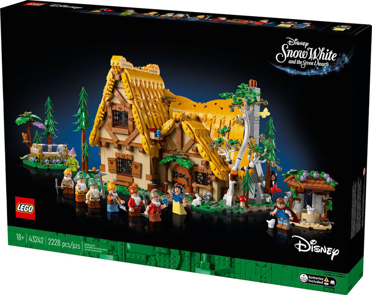 LEGO Disney Snow White and the Seven Dwarfs' Cottage Build and Display Set 43242