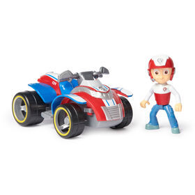 PAW Patrol, Ryder Rescue ATV, Véhicule avec figurine articulée à collectionner, jouets respectueux de la planète