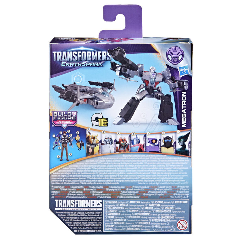 Transformers Toys EarthSpark Deluxe Class Megatron Action Figure, 5-Inch, Robot Toys