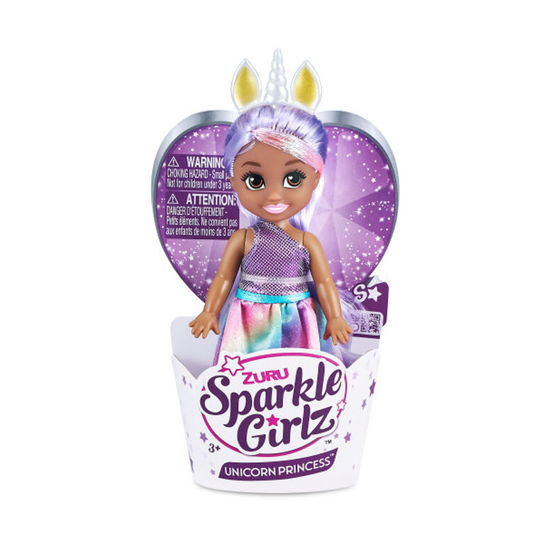 Zuru Sparkle Girlz Dark Skin Princess/Licorne Cupcake Doll (le style peut varier) - Notre exclusivité