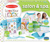 Melissa & Doug - Love Your Look Salon & Spa Play Set - 16 Pieces for Pretend Toy Hair and Face Care (No Real Cosmetics)