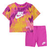 Nike Boxy Tee and Bike Shorts Set - Fuchsia