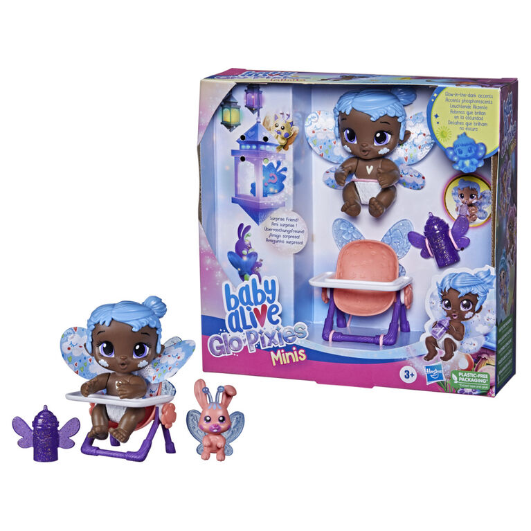 Baby Alive GloPixies Minis Doll, Sky Breeze, Glow-In-The-Dark Doll