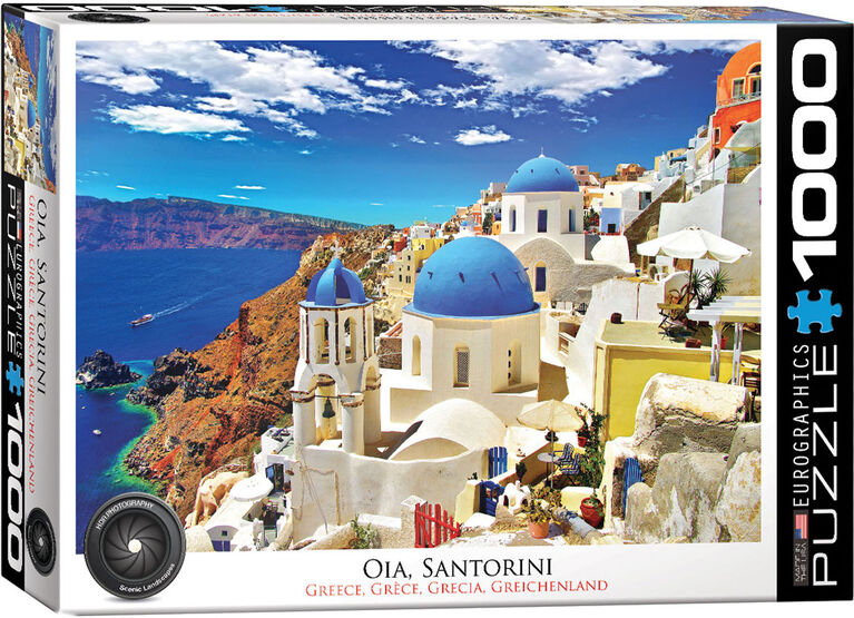 Eurographics Santorini Greece 1000 Piece Puzzle