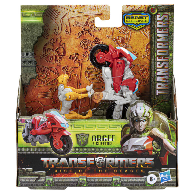 Transformers: Rise of the Beasts Movie Beast Alliance Beast Weaponizers 2-Pack Arcee Toy, 5-Inch