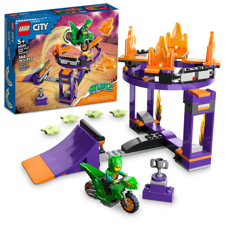 LEGO City Dunk Stunt Ramp Challenge 60359 Building Toy Set (144 Pieces)