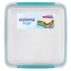 Sistema To Go Sandwich Lunch Box, Stackable Food Storage Container, 450 mL, BPA Free, Colour May Vary