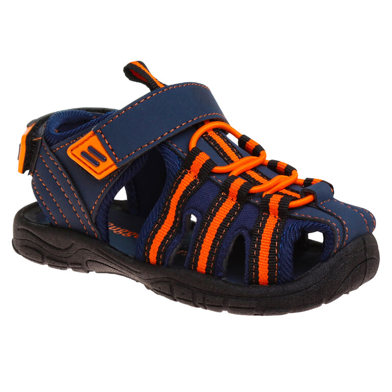 Toddler Navy/Orange Sandal Size 7