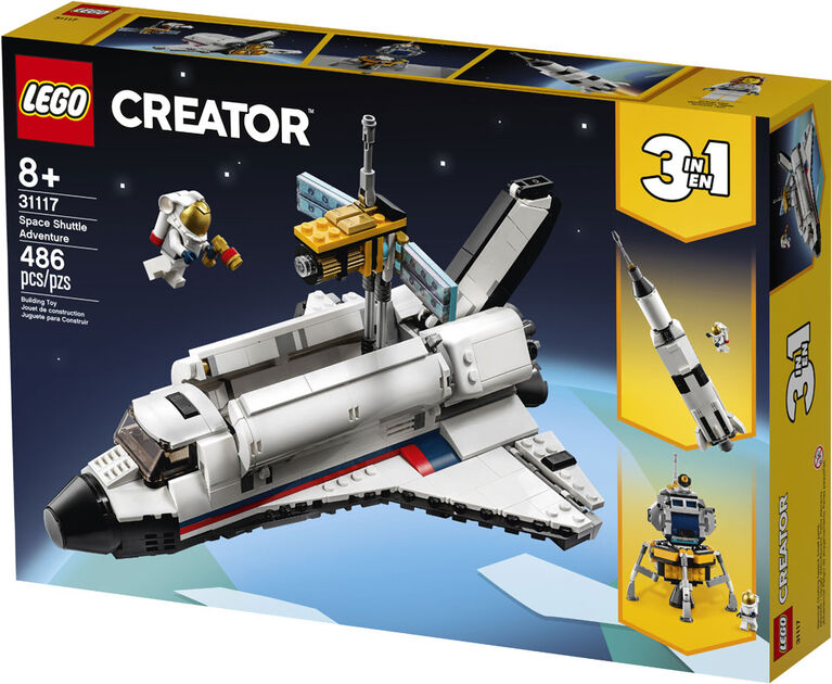 LEGO Creator Space Shuttle Adventure 31117 (486 pieces) | Toys R Us Canada