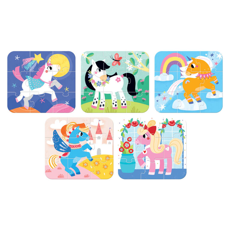 Sur le pouce - Puzzle de 45 pièces - Poneys (3+)