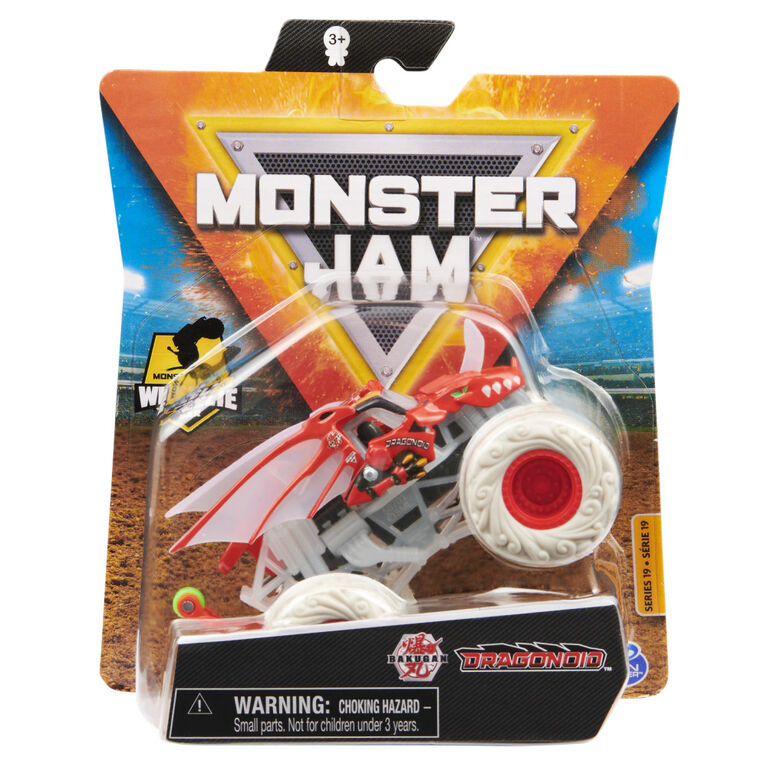 Monster Jam, Official Bakugan Dragonoid Monster Truck, Die-Cast Vehicle, Elemental Trucks Series, 1:64 Scale