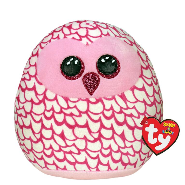 Ty Squish Pinky Pink Owl 14 inch