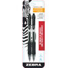 Stylo à encre gel rétractable Zebra Sarasa X20, encre noire, paquet de 2