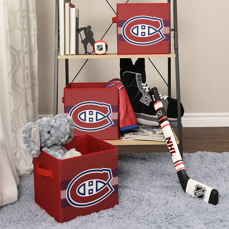 NHL Montreal Canadiens Foldable Storage Basket Bin Containers (Pack of 3)