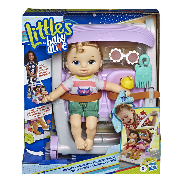 Littles by Baby Alive, Push 'n Kick Stroller, Little Ana