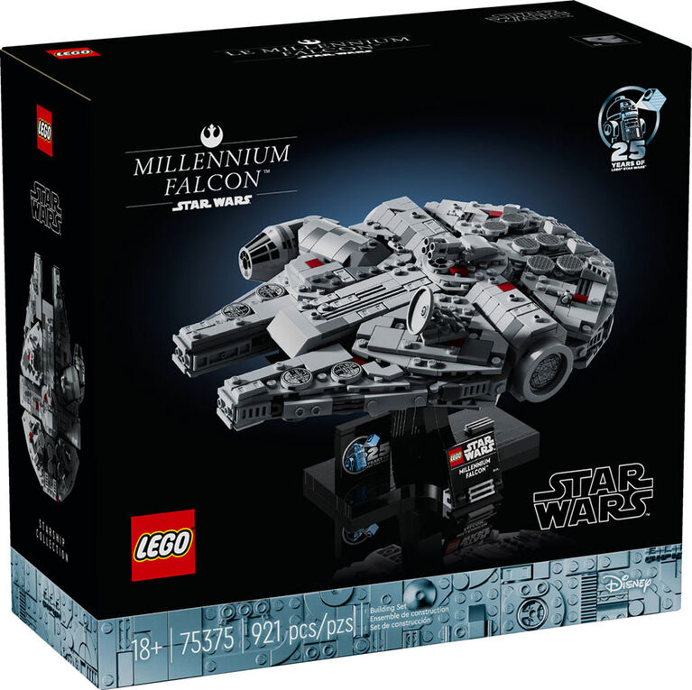 LEGO Star Wars Millennium Falcon 25th Anniversary Buildable Starship Model 75375