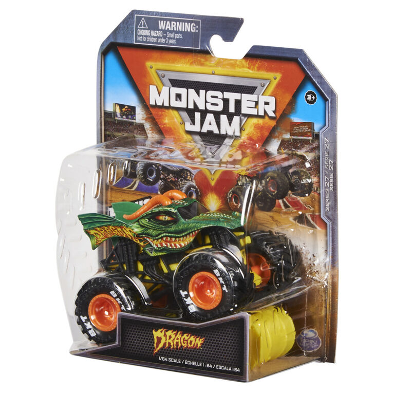 Monster Jam, Official Dragon, Die-Cast Vehicle, 1:64 Scale