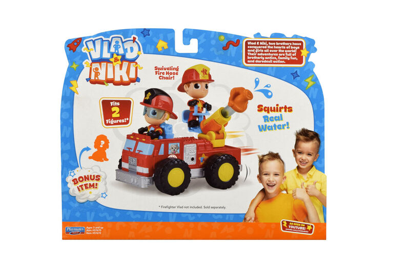 Vlad and Niki - Fire Truck with Firefighter Niki