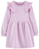 Carter's Long Sleeve Fleece Dress Purple  2T