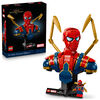 LEGO Marvel Iron Spider-Man Bust Building Kit - Includes Minifigure - Collectible for Adults, 18+ - 76326