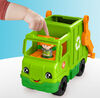 Fisher-Price Little People Recycling Truck Musical Toddler Garbage Toy Set, 5 Pieces