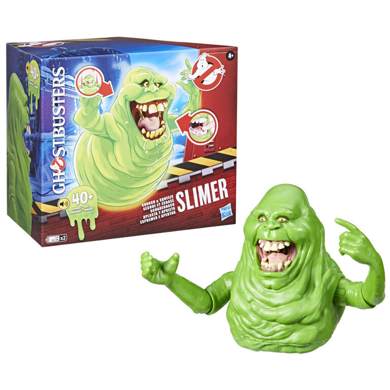 Ghostbusters Squash & Squeeze Slimer Animatronic Figure with 40+ Sounds for Kids Ages 4+