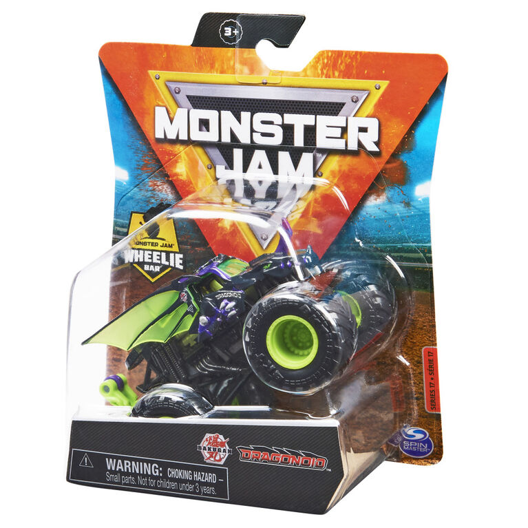 Monster Jam, Official Bakugan Dragonoid Monster Truck, Die-Cast Vehicle, Arena Favorites Series, 1:64 Scale