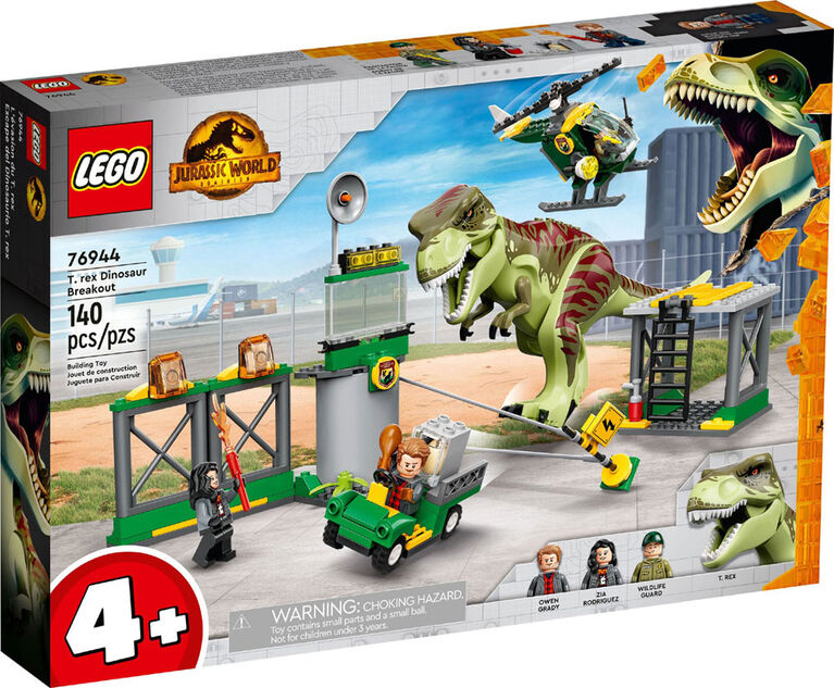 LEGO Jurassic World T. rex Dinosaur Breakout 76944 Building Kit (140 Pieces)