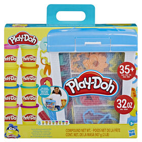 Play-Doh Carry-Along Creativity Set with 40 Tools, 8 Cans, and Carrying Case, Non-Toxic - R Exclusive