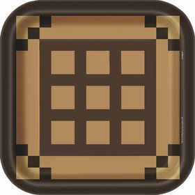 Minecraft Square 9"  Plates 8 pieces