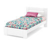 Reevo Complete Bed with Headboard- Pure White