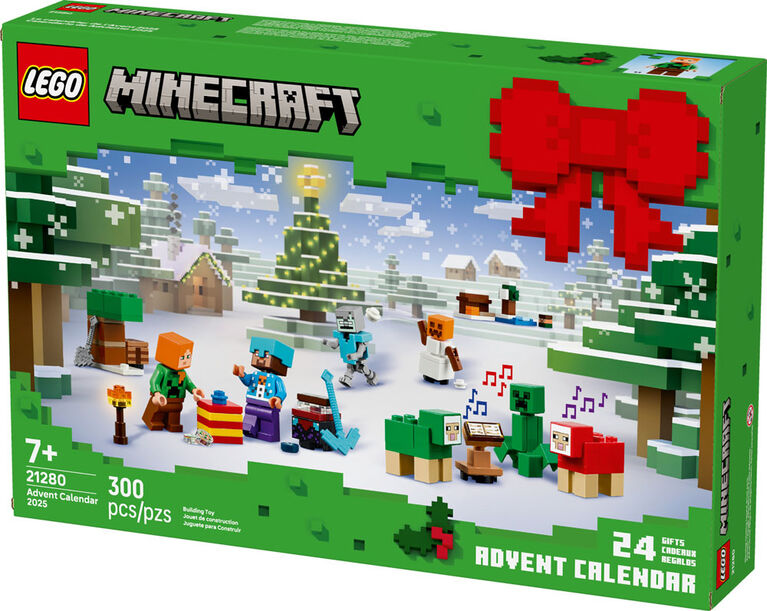 LEGO Minecraft Le Calendrier de l'Avent 2025, Article de Jeu Vidéo à Collectionner, Cadeau de Noël pour Amateur de Jeu Vidéo pour Enfants 21280