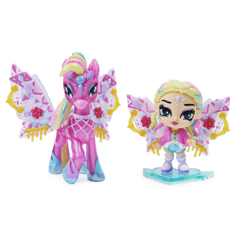 Hatchimals Pixies Riders, Wilder Wings Chic Claire Pixie and Zebrush