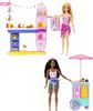 Barbie Beach Boardwalk Playset with Barbie "Brooklyn" and "Malibu" Dolls, 2 Stands and 30+ Accessories