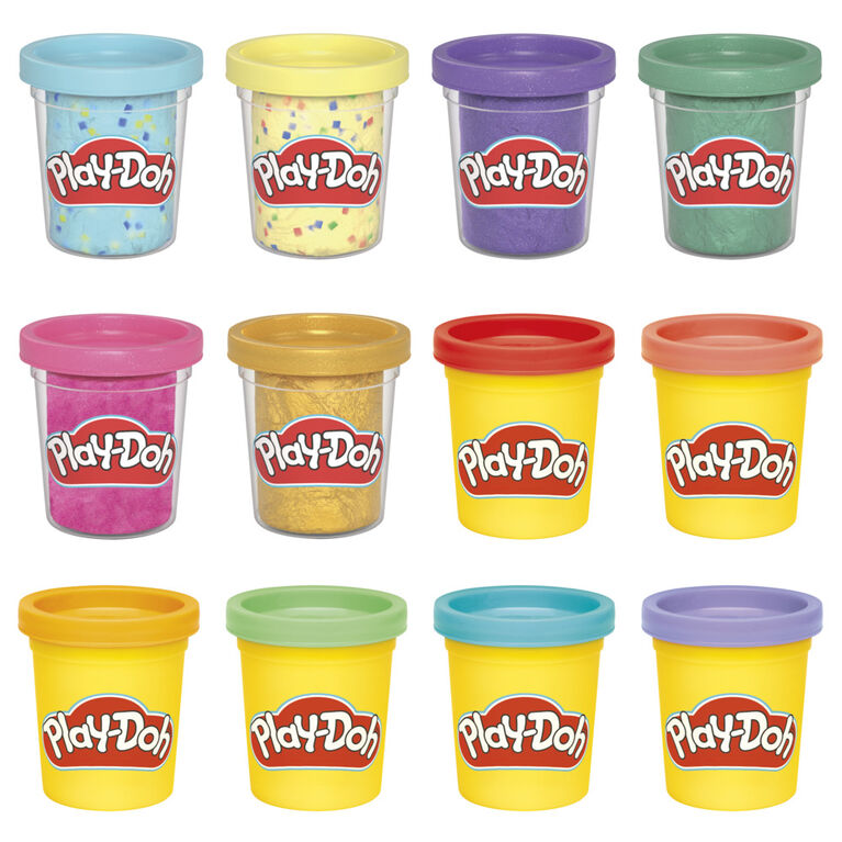 Play-Doh 12 Pack Assorted Celebration Compound Arts and Crafts Toys
