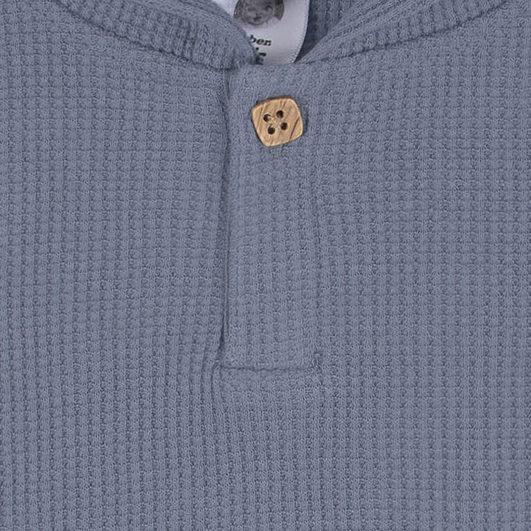 Gerber Childrenswear - Ensemble 2 pièces avec sweat à capuche et pantalon de jogging en tricot gaufré bleu pour tout-petits garçons 2T