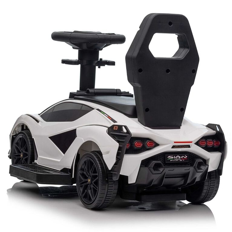 KidsVip Lamborghini Sian Pushcar / Stroller- White - English Edition