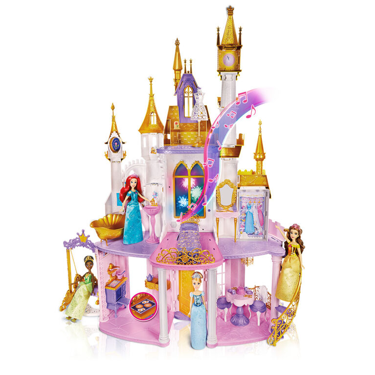 Disney Princesses, Château royal, maison de poupées avec meubles et accessoires