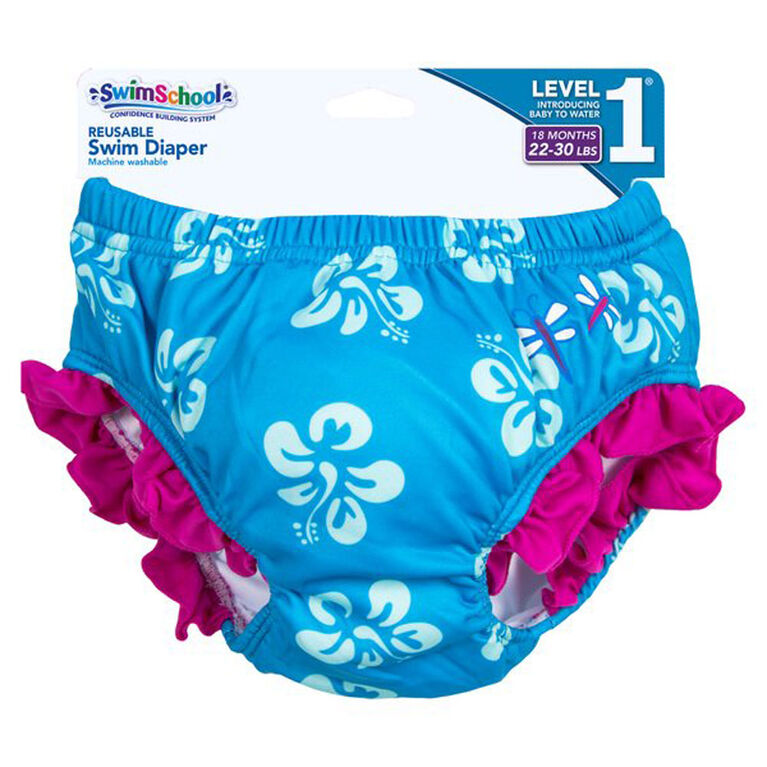 Swim School Reusable Swim Diaper-Hibiscus print