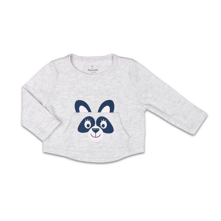 The Peanutshell Baby Boy Layette Mix & Match Raccoon Pocket Shirt 36